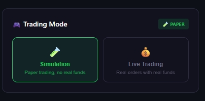 Trading Mode Selection