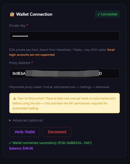 Wallet Connected